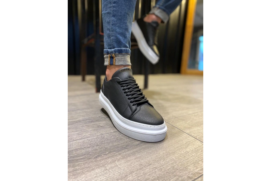 Shoecide Günlük Ayakkabı 421 Siyah (beyaz Taban)