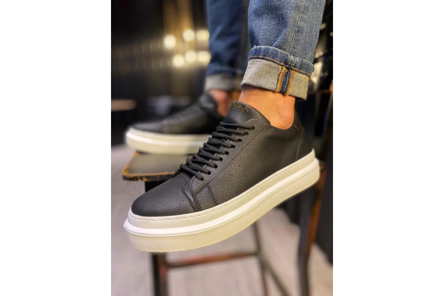 Shoecide Günlük Ayakkabı 421 Siyah (beyaz Taban)