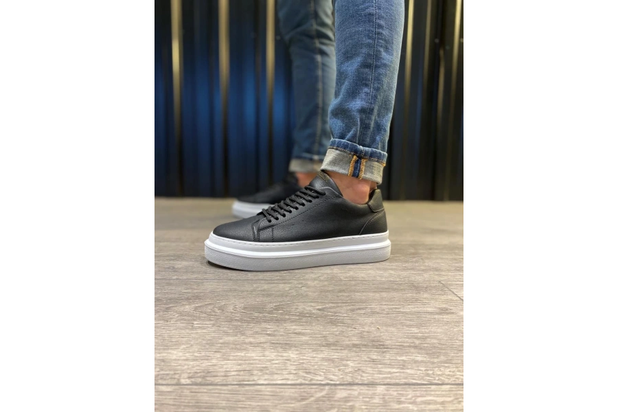 Shoecide Günlük Ayakkabı 421 Siyah (beyaz Taban)