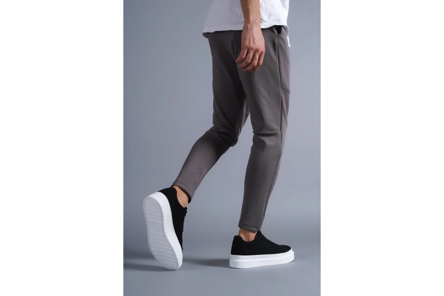 Shoecide Günlük Ayakkabı 421 Siyah Süet (beyaz Taban)