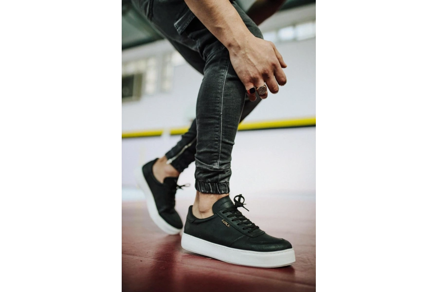 Shoecide Günlük Ayakkabı 666 Siyah (beyaz Taban)