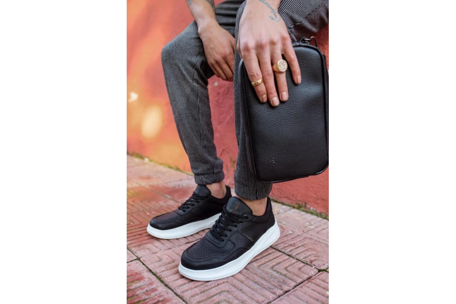 Shoecide Günlük Ayakkabı 707 Siyah (beyaz Taban)