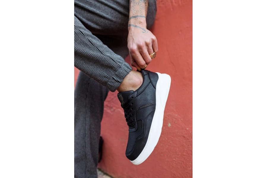 Shoecide Günlük Ayakkabı 707 Siyah (beyaz Taban)