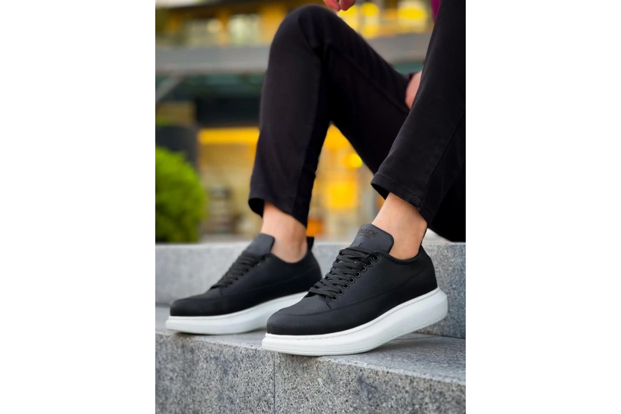 Shoecide Günlük Ayakkabı 814 Siyah (beyaz Taban)