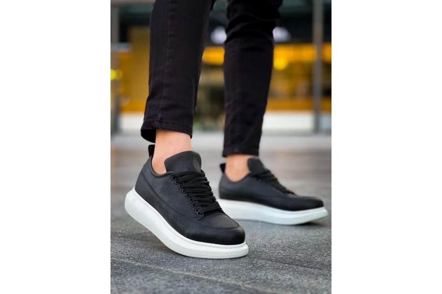 Shoecide Günlük Ayakkabı 814 Siyah (beyaz Taban)