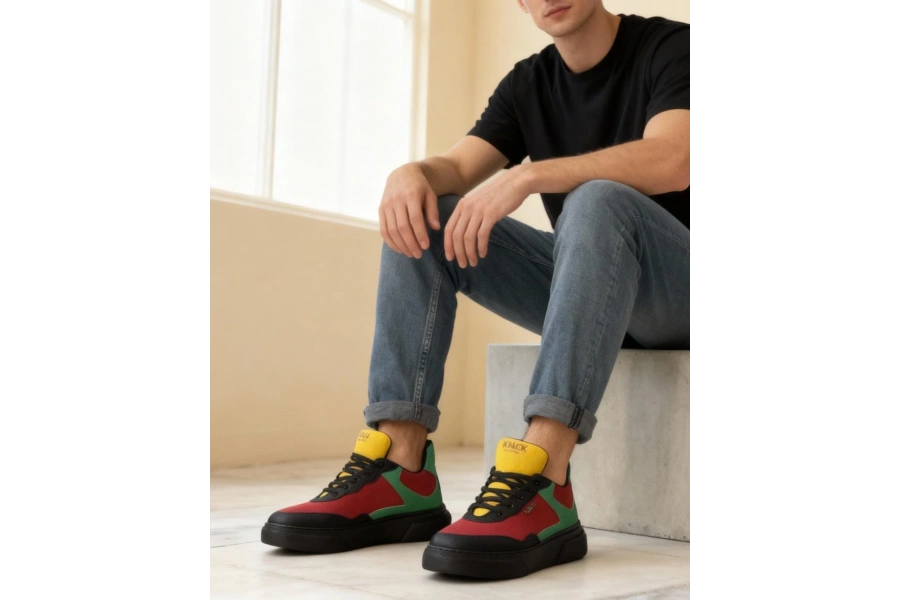 Shoecide Günlük Ayakkabı R10 Kırmızı Yeşil Sarı