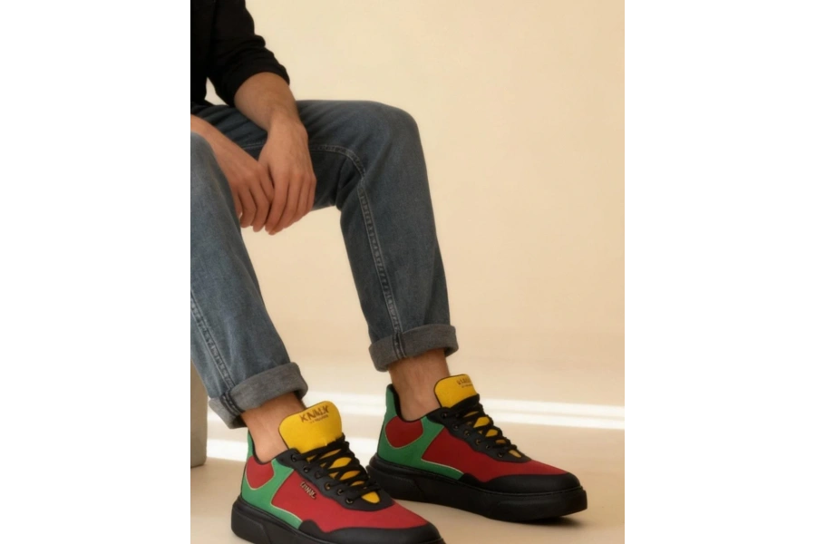 Shoecide Günlük Ayakkabı R10 Kırmızı Yeşil Sarı