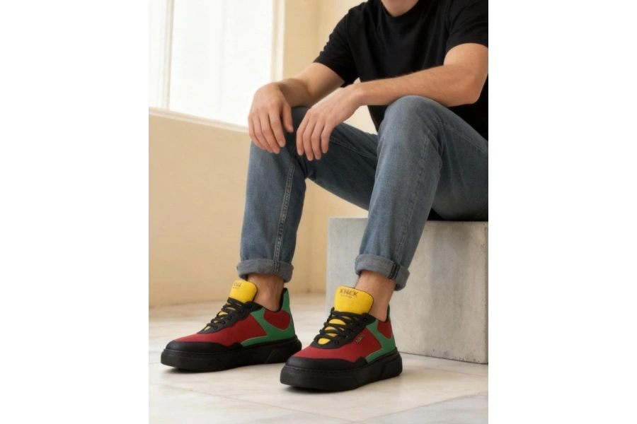 Shoecide Günlük Ayakkabı R10 Kırmızı Yeşil Sarı