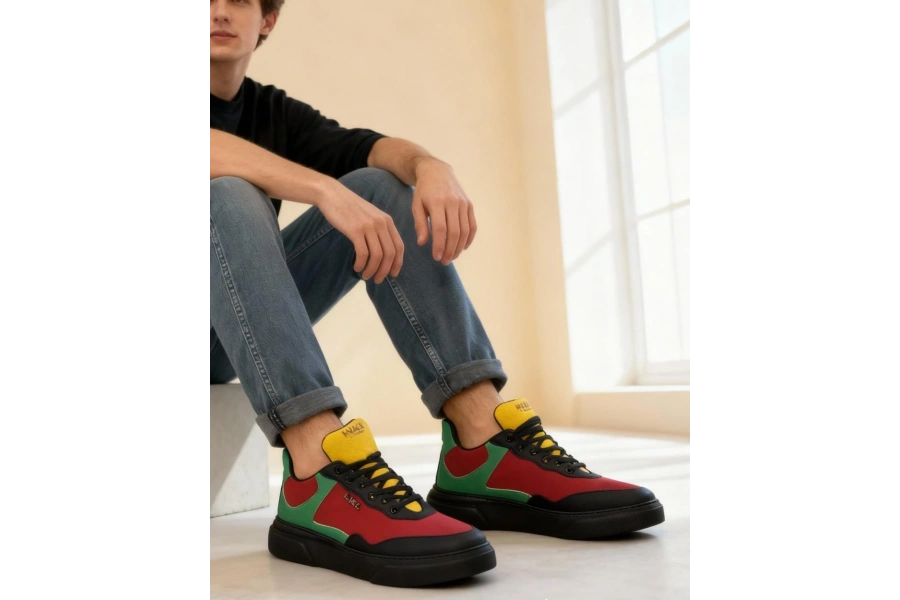 Shoecide Günlük Ayakkabı R10 Kırmızı Yeşil Sarı