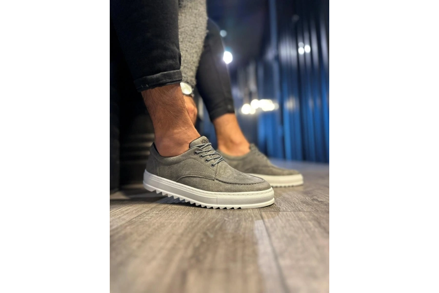 Shoecide Günlük Ayakkabı T12 Gri (süet)