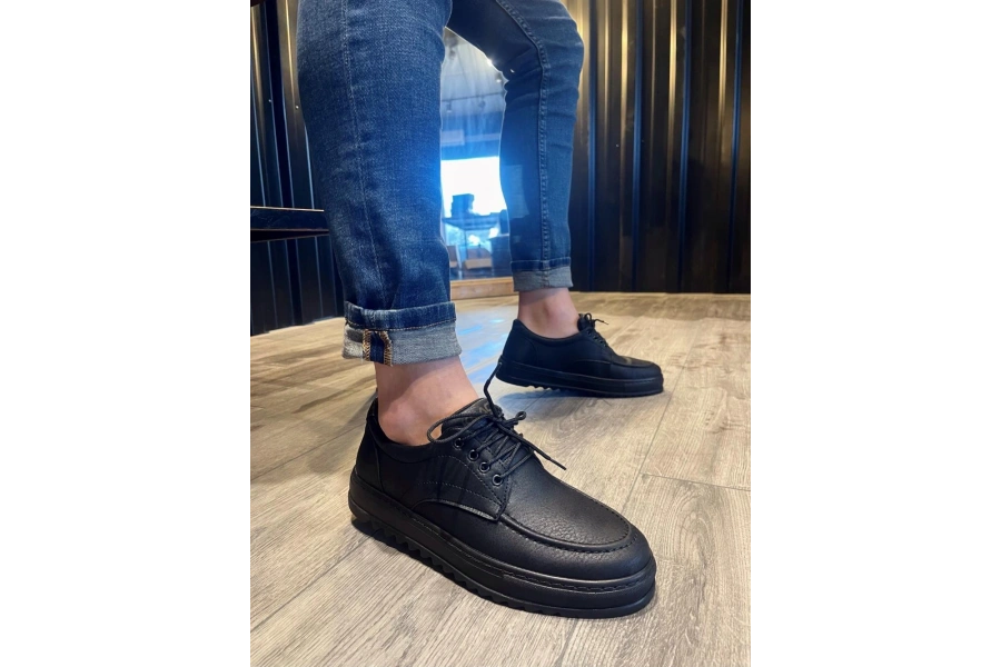 Shoecide Günlük Ayakkabı T12 Siyah (siyah Taban)