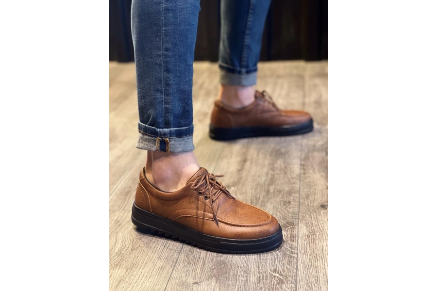 Shoecide Günlük Ayakkabı T12 Taba (siyah Taban)