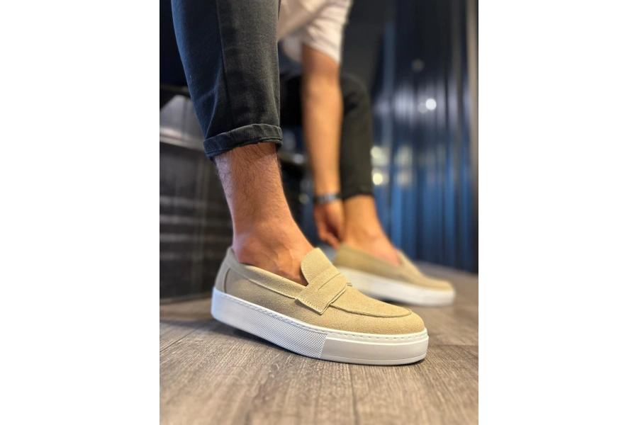 Shoecide Günlük Klasik Ayakkabı 400 Vizon Süet
