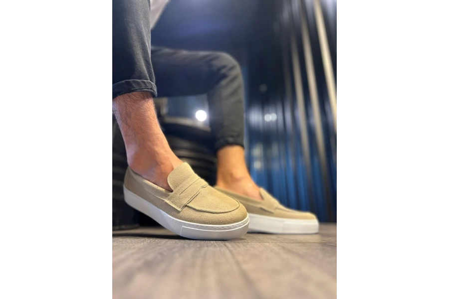 Shoecide Günlük Klasik Ayakkabı 400 Vizon Süet