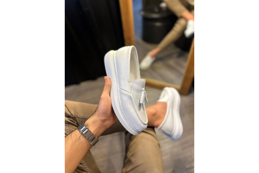 Shoecide Günlük Spor Klasik Ayakkabı 818 Beyaz