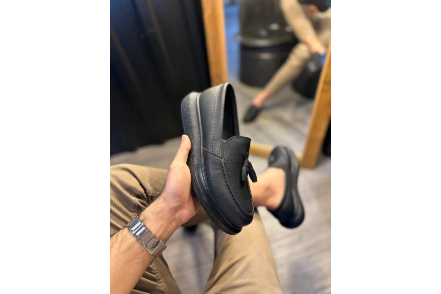 Shoecide Günlük Spor Klasik Ayakkabı 818 Siyah (siyah Taban)