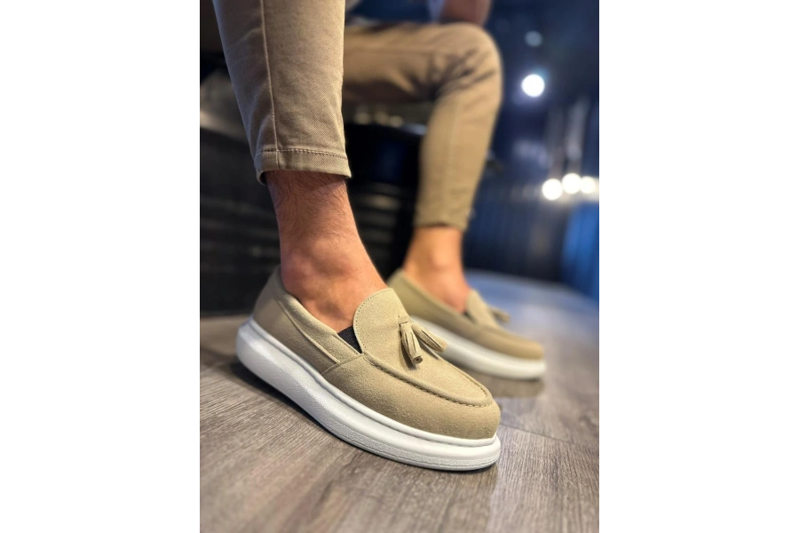 Shoecide Günlük Spor Klasik Ayakkabı 818 Vizon Süet