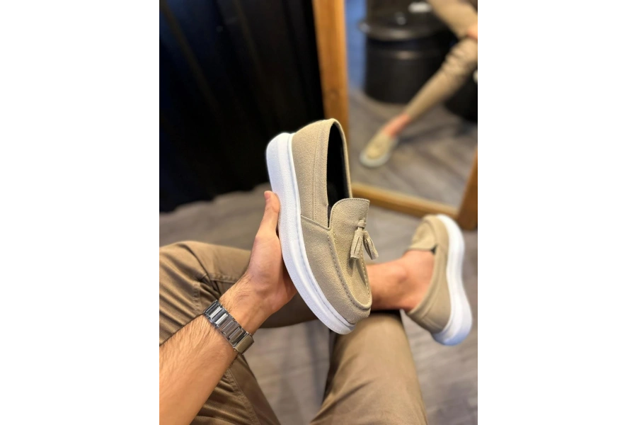 Shoecide Günlük Spor Klasik Ayakkabı 818 Vizon Süet