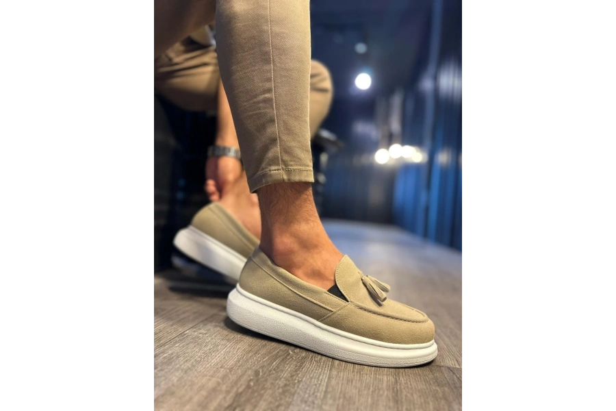 Shoecide Günlük Spor Klasik Ayakkabı 818 Vizon Süet