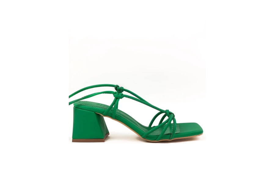 Shoecide Kadın Yeşil Moys İpli Alçak Topuk Sandalet