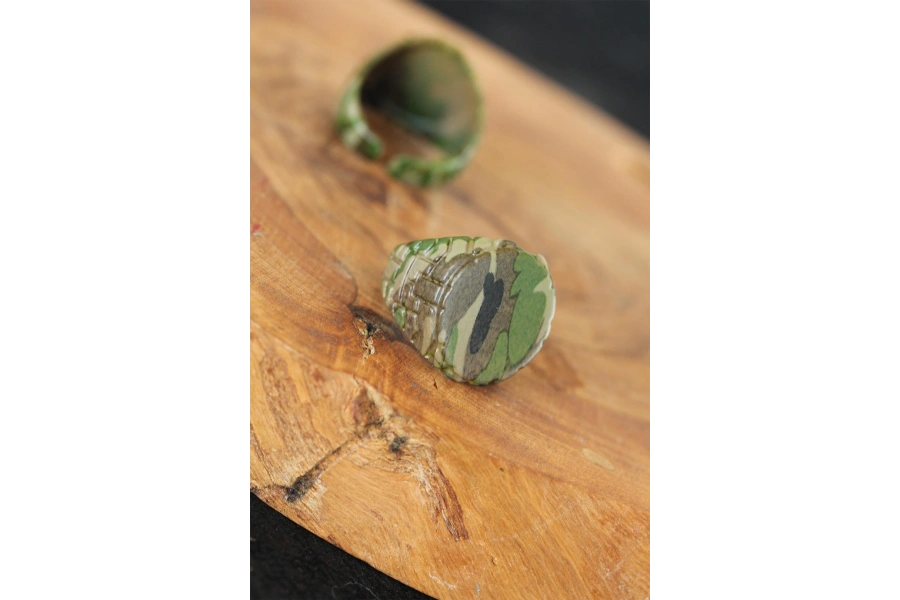 Shoecide Kamuflaj Desenli Ayarlamalı Erkek Yüzük