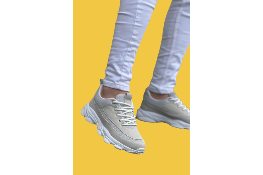 Shoecide Kb-707 Taş Süet Yüksek Taban Bağcıklı Günlük Erkek Ayakkabı