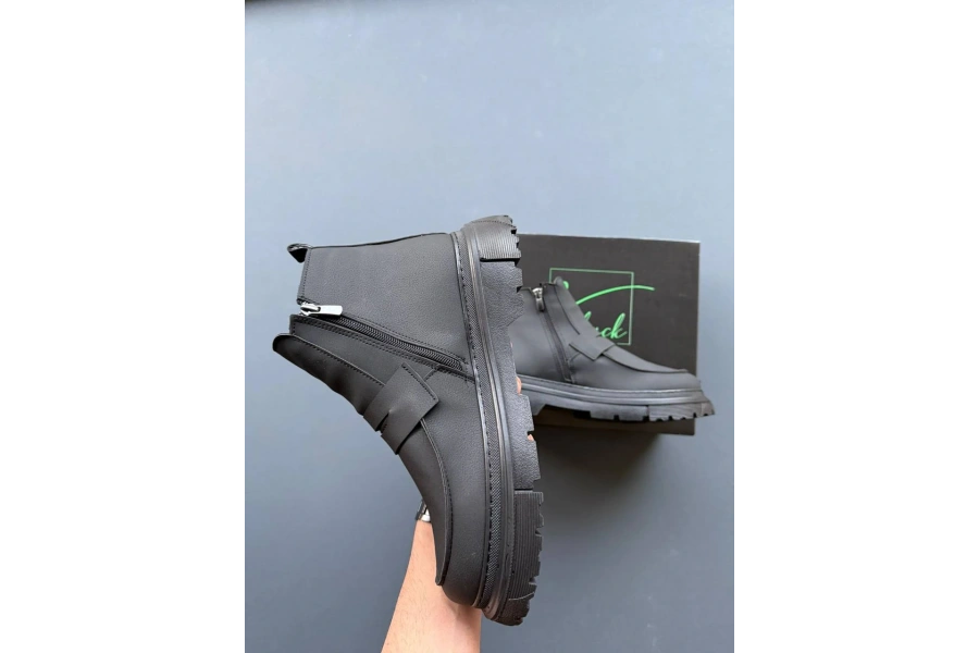 Shoecide Kb-k1 Kömür Cilt Günlük Erkek Bot