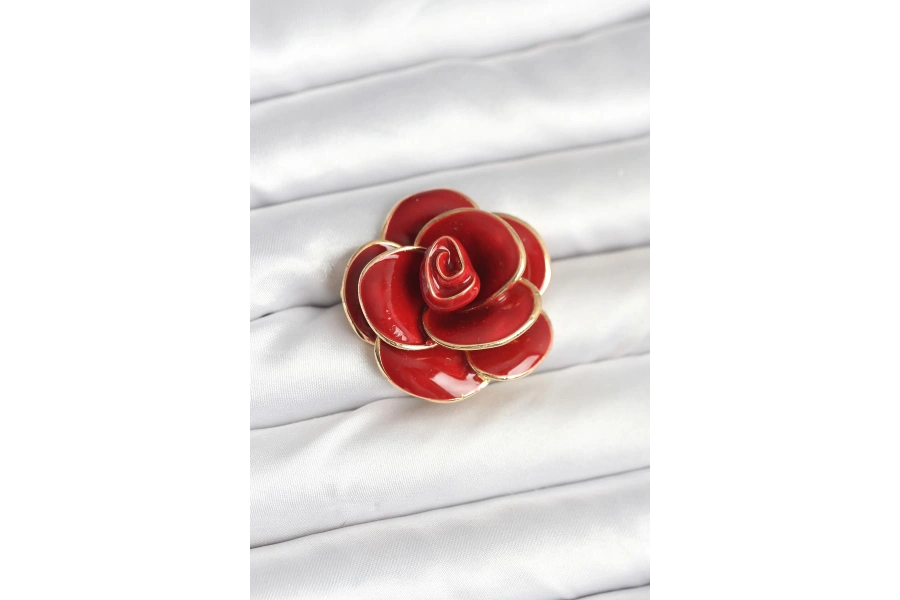 Shoecide Kırmızı Gül Model Broş