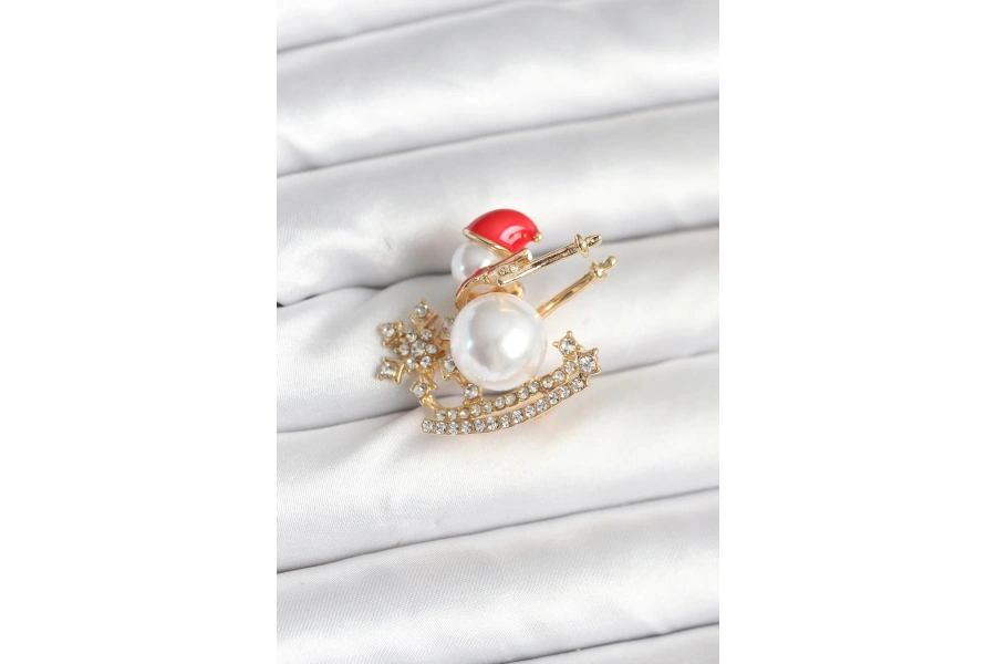 Shoecide Kızaklı Kardan Adam Model Yılbaşı Temalı Broş