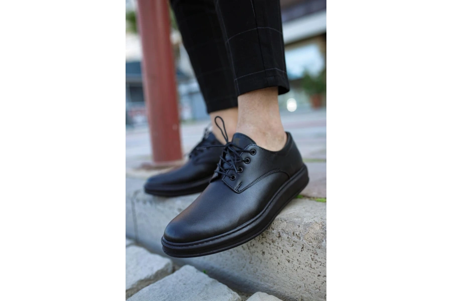 Shoecide Klasik Erkek Ayakkabı 001 Siyah (siyah Taban)