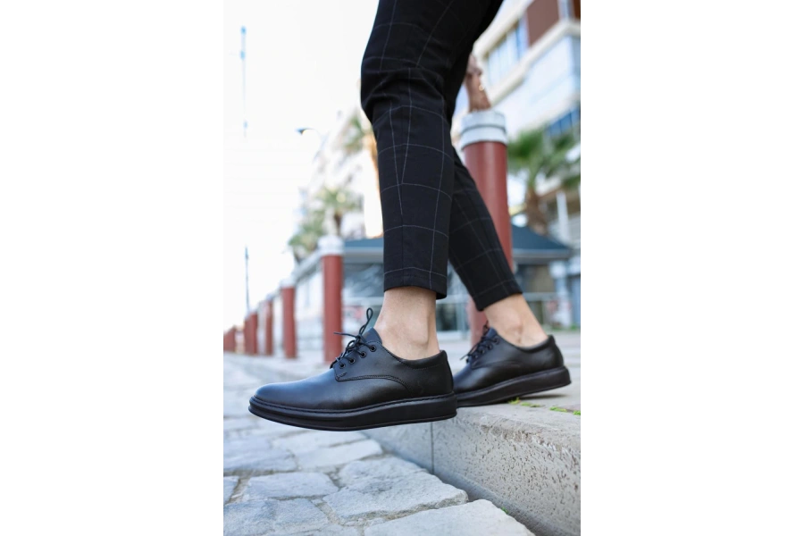 Shoecide Klasik Erkek Ayakkabı 001 Siyah (siyah Taban)