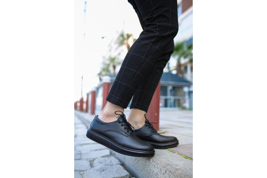 Shoecide Klasik Erkek Ayakkabı 001 Siyah (siyah Taban)
