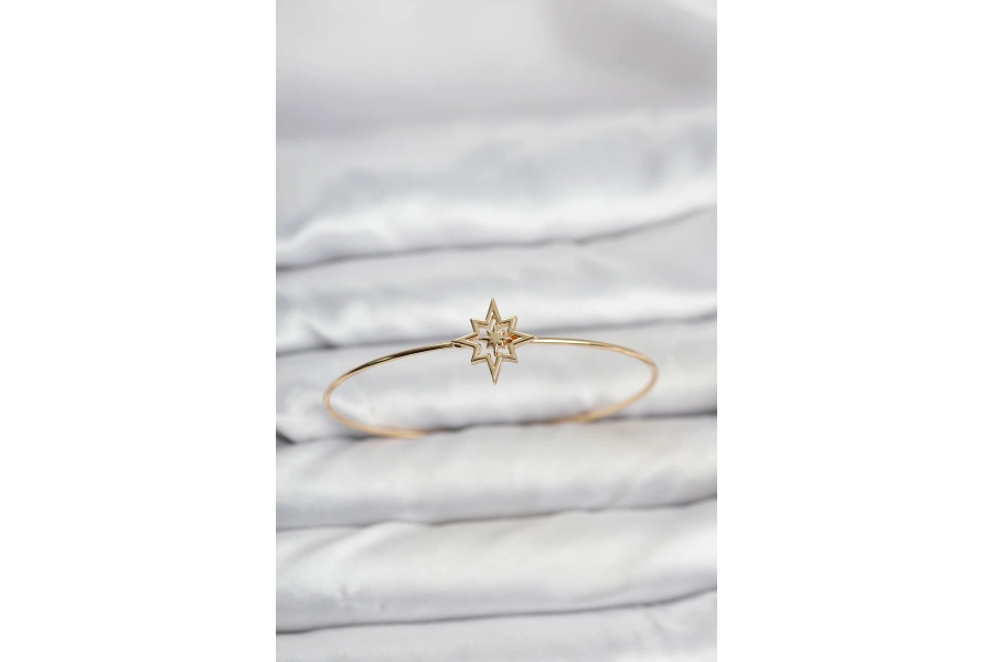 Shoecide Kutup Yıldızı Model Gold Renk Bileklik