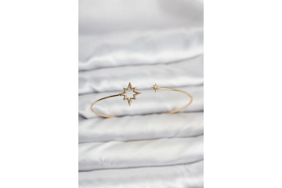 Shoecide Kutup Yıldızı Model Gold Renk Bileklik