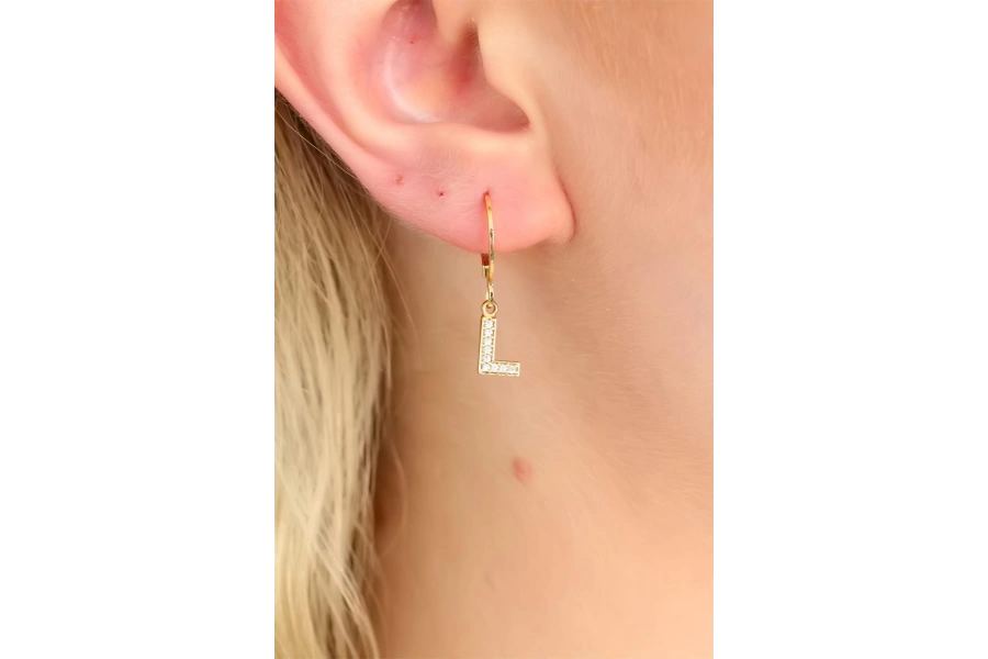 Shoecide L Harf Bayan Küpe