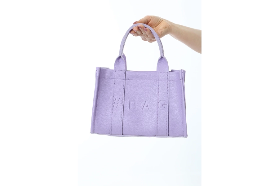 Shoecide Lila Deri Mini Tote Çanta