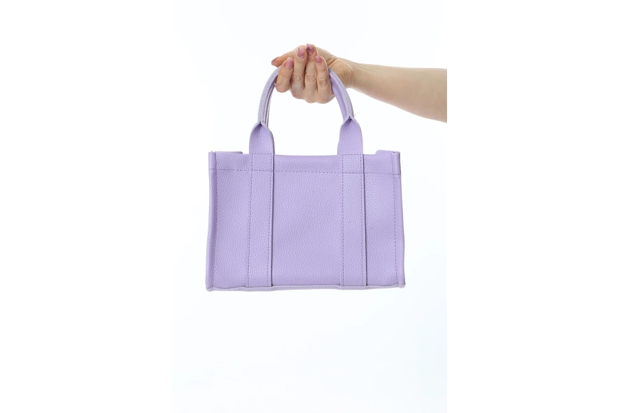 Shoecide Lila Deri Mini Tote Çanta