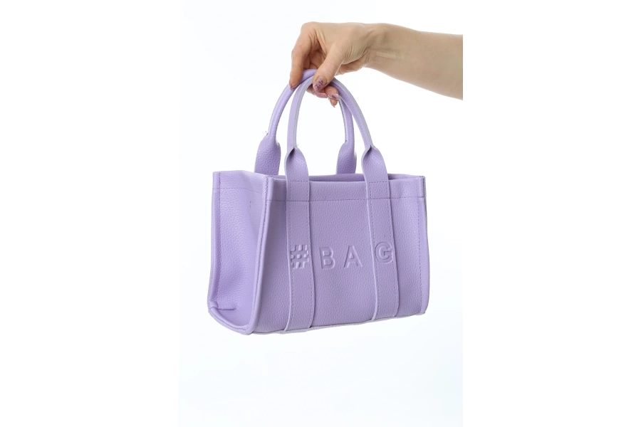 Shoecide Lila Deri Mini Tote Çanta