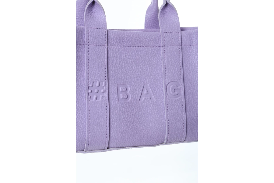 Shoecide Lila Deri Mini Tote Çanta