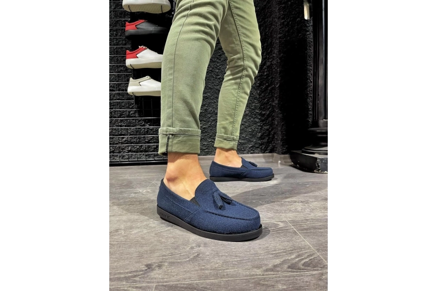 Shoecide Loafer Erkek Ayakkabı 007 Mavi