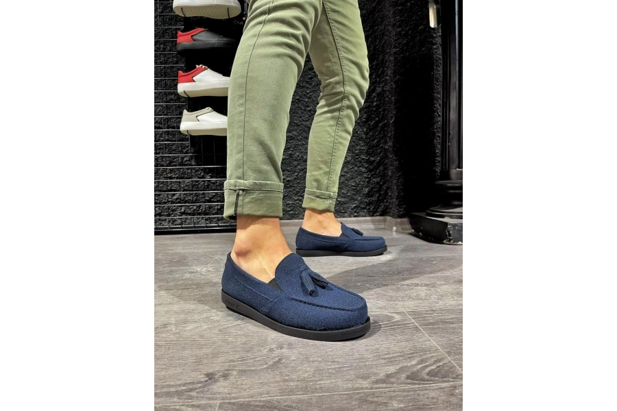 Shoecide Loafer Erkek Ayakkabı 007 Mavi