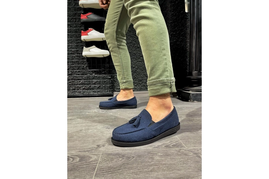 Shoecide Loafer Erkek Ayakkabı 007 Mavi