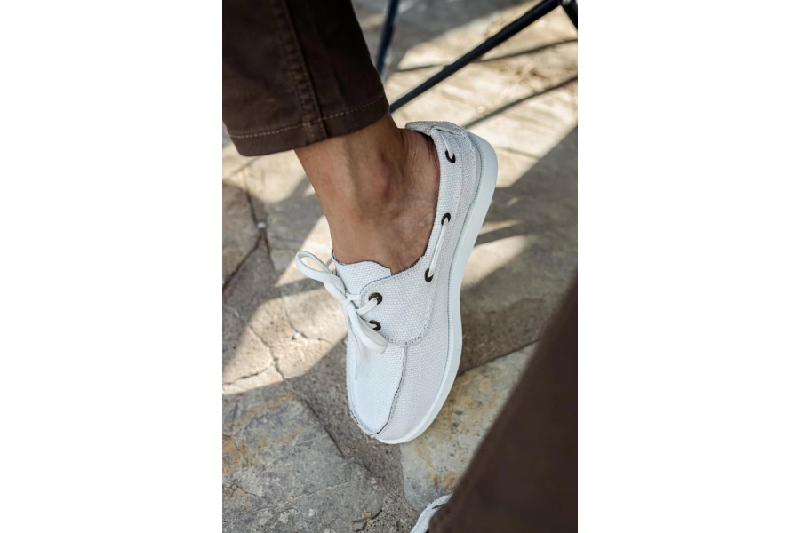 Shoecide Mevsimlik Keten Ayakkabı 008 Beyaz