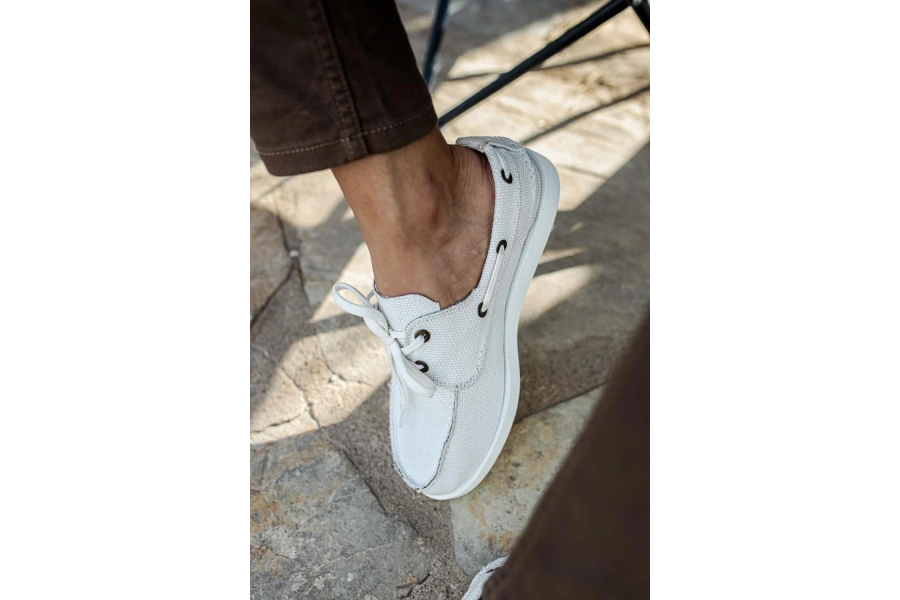 Shoecide Mevsimlik Keten Ayakkabı 008 Beyaz