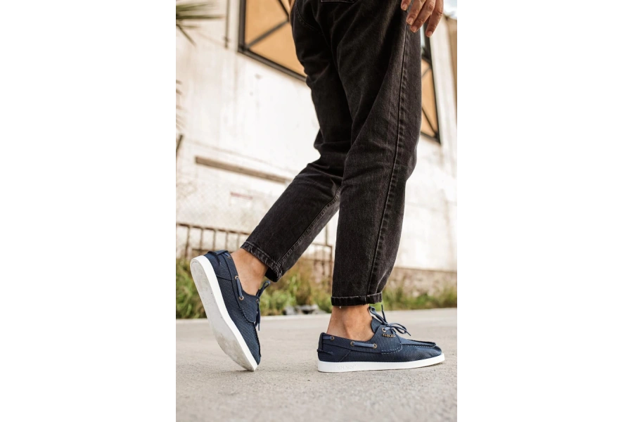 Shoecide Mevsimlik Keten Ayakkabı 008 Mavi