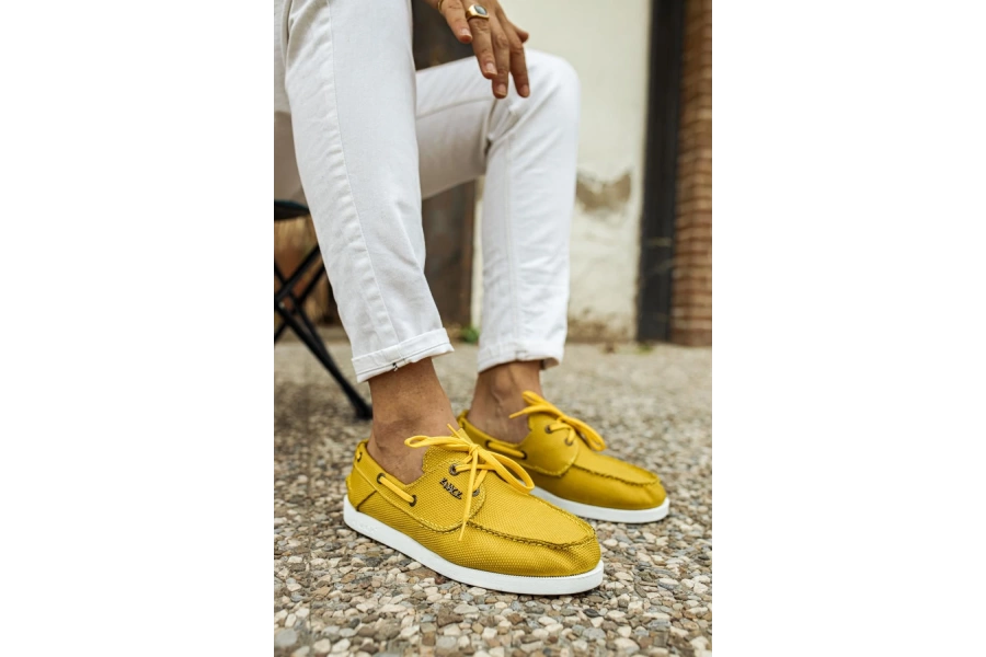 Shoecide Mevsimlik Keten Ayakkabı 008 Sarı