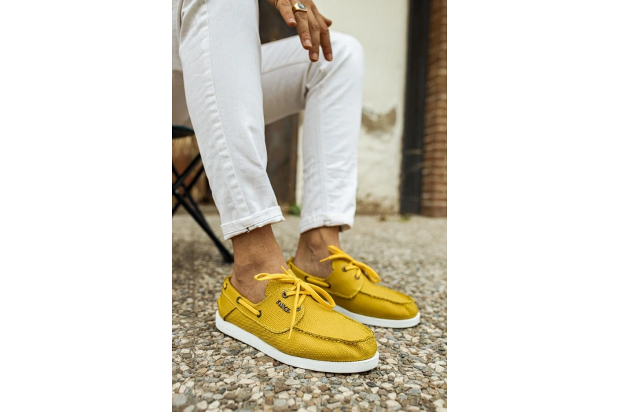 Shoecide Mevsimlik Keten Ayakkabı 008 Sarı