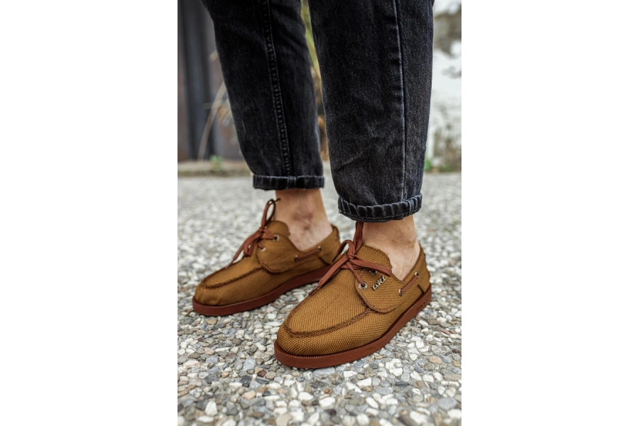 Shoecide Mevsimlik Keten Ayakkabı 008 Taba