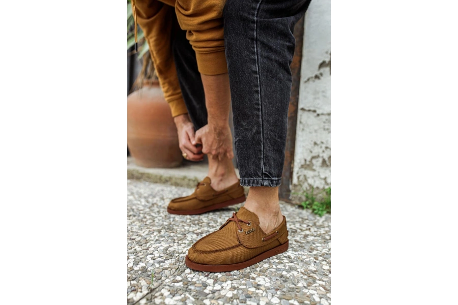 Shoecide Mevsimlik Keten Ayakkabı 008 Taba