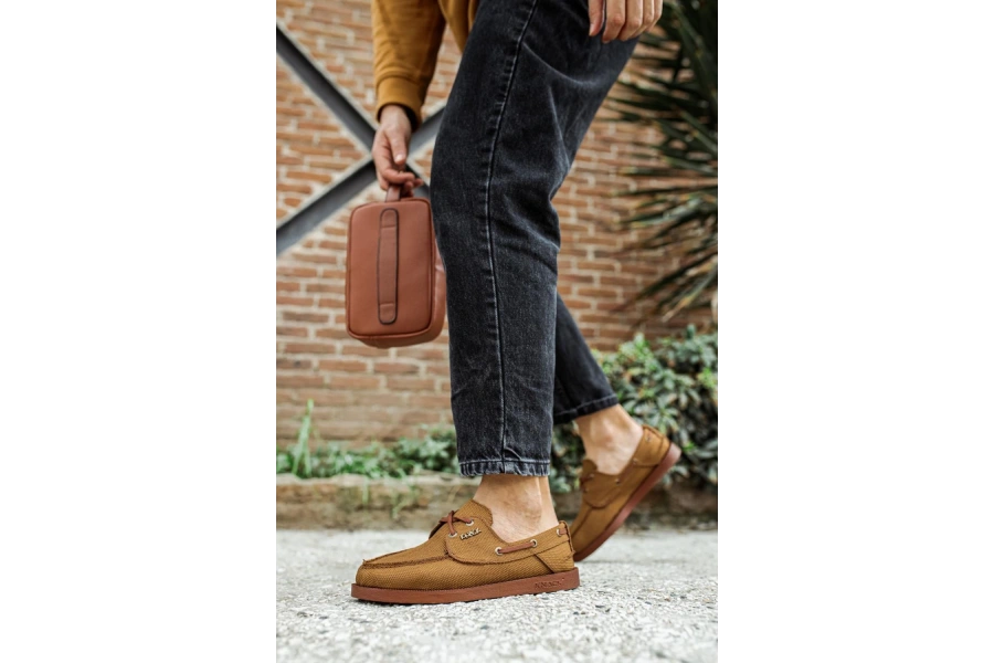 Shoecide Mevsimlik Keten Ayakkabı 008 Taba